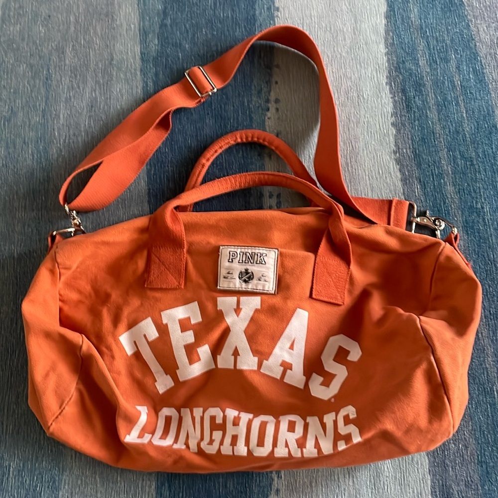 VS Pink Longhorn duffel bag
